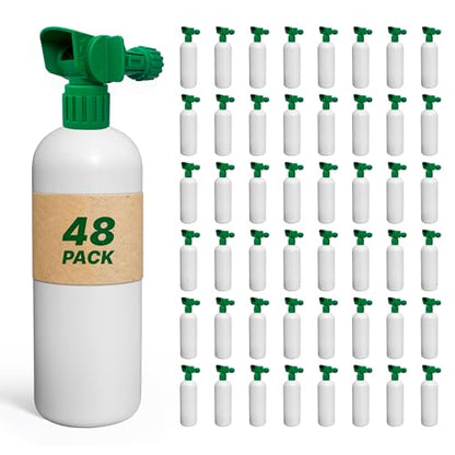 Hose-End Sprayer and 32oz Bottle (48-Pack): Contractor-Grade 20:1 Ratio Lawn and Turf Sprayer Sets for Fertilizer, Odor Control, and Cleaning – Leak-Free, Long-Lasting Construction - size: Bottle + Sprayer