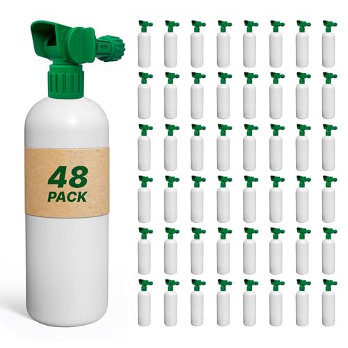 Hose-End Sprayer and 32oz Bottle (48-Pack): Contractor-Grade 20:1 Ratio Lawn and Turf Sprayer Sets for Fertilizer, Odor Control, and Cleaning – Leak-Free, Long-Lasting Construction - size: Bottle + Sprayer
