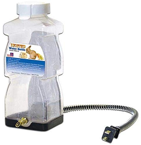 Farm Innovators Model HRB-20 Heated Water Bottle for Rabbits, 32-Ounce, 20-Watt, 4.2 x 4.2 x 11.5 inches, 1 Pound - size: 4.2 x 4.2 x 11.5 inches ; 1 pounds