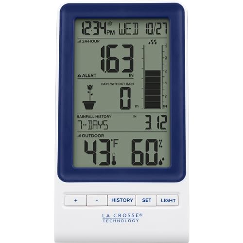 La Crosse Technology 724-1415BL Wireless Rain Station with Temperature and Humidity