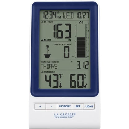 La Crosse Technology 724-1415BL Wireless Rain Station with Temperature and Humidity