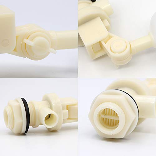 Float Valve 3/4 Inch,2 Pack Water Float Ball Valve with Adjustable Arm and Filter for Fountain,Water Trough,Water Tank,Pool,Pond,Automatic Waterer Water Bowl,Aquarium