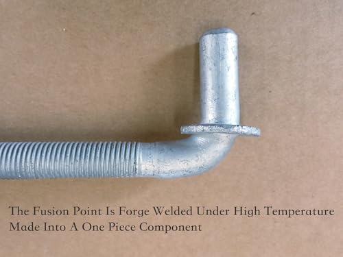 J-Bolt Gate Hinge, Hot-dip Galvanized J Bolt with 5/8" Gate Hinge. Farm Gate Hinges for Chain Link Fence Mostly Used in Frams, Back Yard, Frence Etc. Include Nut Washer (7"(4PCS))