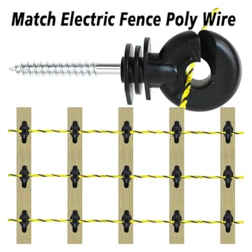 Electric Fencing Ring Insulators Electric Fence Trellis Insulation Nail Insulator for Livestock Breeding Pasture Trong Wire Connections(Red 30pcs) - color: Red 30pcs