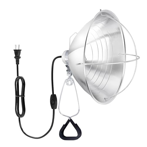 Simple Deluxe Clamp Lamp Light and Bulb Guard with Detachable 10.5 Inch Aluminum Reflector up to 250 Watts E26 Socket (No Bulb Included), 6 Feet Cord, UL Listed, 1 Pack - size: 10.5 Inch (250 Watts), style: 1 Pack