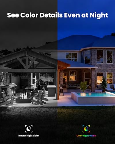 Solar Security Camera Outdoor Wireless, 5MP(3K) Color Night Vision, Battery Powered PIR Motion Detection,2.4GHz WiFi Cameras for Home Surveillance, Light and Sound Alarm, 2-Way Audio, Waterproof - style: 5MP 1 pack