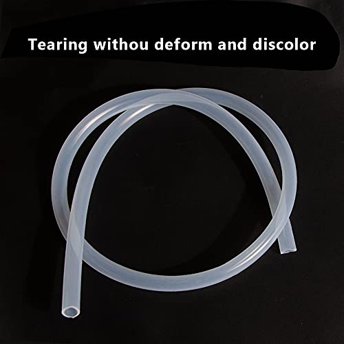 Feelers Silicone Tubing, Food Grade Pure Siliconce Hose 1/8" ID 3/16" OD 9.84ft, High Temperature Resistant Flexible Hose for Water Air Pump, Aquarium, Home Brewing, Kitchen - size: 1/8"ID-3/16"OD, style: 9.84ft length(3 Meter)