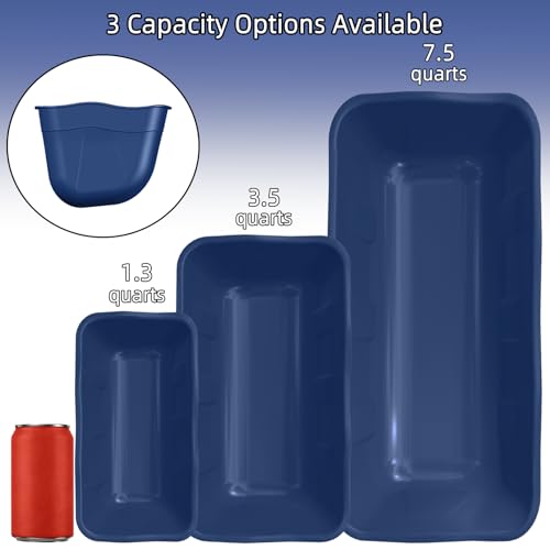 Chicken Feeder Waterer,Hanging Goat Feeders,Feed Trough 3.5 Quart 3 Pack,Hanging Fence Feed Trough for Poultry Livestock,Blue - color: Blue, size: 3.5 Quart (3 Pack)