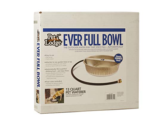LITTLE GIANT Automatic Pet Waterer - Pet Lodge - Steel Ever Full Pet Bowl, 13 Quart (Item No. PW13) - size: 3.25 gallon