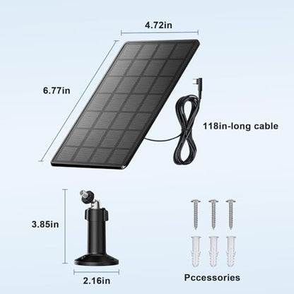 Solar Panel for Automatic Chicken Coop Door – 360° Rotating Max 500mA High-Efficiency Monocrystalline Solar Power Kit, IP65 Waterproof Charger with 10ft USB-C Cable for Most Chicken Coop Openers