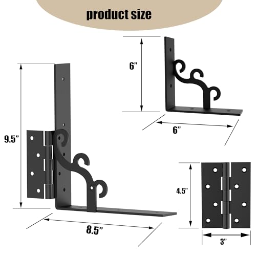 Sdstone Heavy Duty Gate Corner Brace Bracket,Anti Sag Gate Kit Adjustable Gate Hardware Kit for Wooden Fence, Driveway, Wooden Gate Latches Kit, No Sag Kit-Aesthetic Design-2 Pack - size: 02