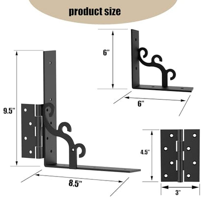 Sdstone Heavy Duty Gate Corner Brace Bracket,Anti Sag Gate Kit Adjustable Gate Hardware Kit for Wooden Fence, Driveway, Wooden Gate Latches Kit, No Sag Kit-Aesthetic Design-2 Pack - size: 02