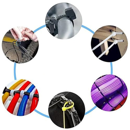Zip Ties, 100pcs Purple Zip Ties 8 Inch, Plastic Ties Small Zipties Cable Tie Wraps, Multi-Purpose Cable Management Ties, Self-Locking Ziptie for Office and Home(Can bear 30lb) - color: Purple, size: 8" (100 Pack)