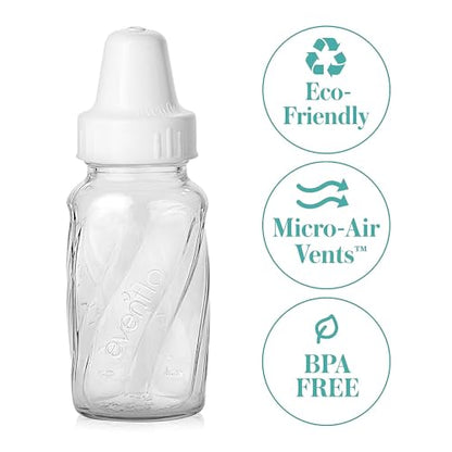 Evenflo Feeding Classic Glass, Twist Bottles, 4 Oz, Bottles. (Pack of 18) - size: 1 Count (Pack of 18)