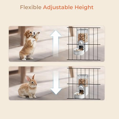 41 oz Hanging Gravity Auto-Refill Small Animal Feeder White | Space-Saving, Large Capacity, Easy-Refill Bowl for Rabbits, Guinea Pigs, Ferrets, Chinchillas & Small Pets - color: White