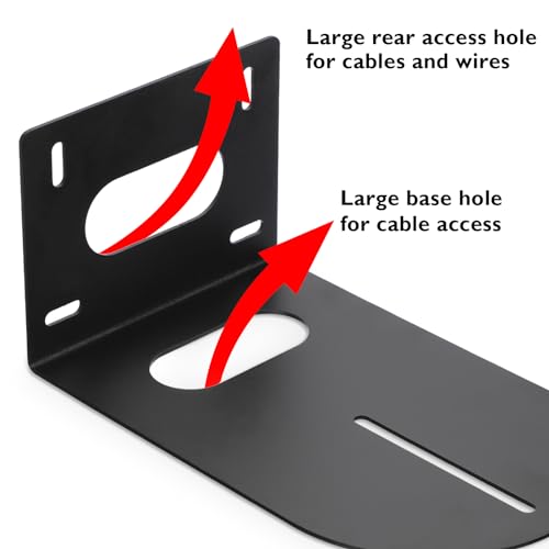 Sumnacon 2PCS PTZ Camera Bracket Universal PTZ Camera Mount Bracket Compatible with for Various PTZ Cameras (Black) - color: Black