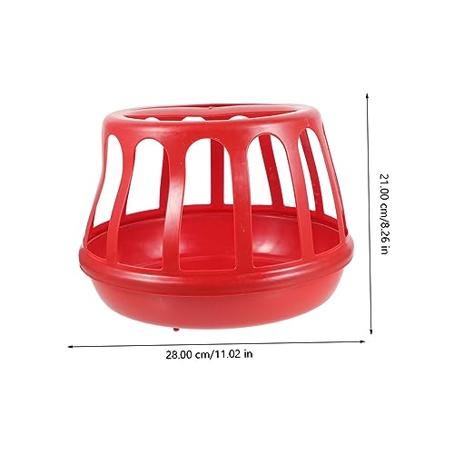 Portable Chicken Feeder Trough Durable Poultry Feeding Container Multi Functional Design for Dry and Wet Food Convenient for and Other Poultry Capacity