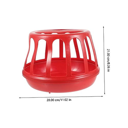 Portable Chicken Feeder Trough Durable Poultry Feeding Container Multi Functional Design for Dry and Wet Food Convenient for and Other Poultry Capacity