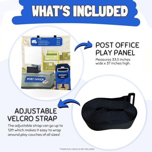 Couch Swag Play Panel for Childrens Foam Sofa Kids Couch (Post Office) - style: Post Office