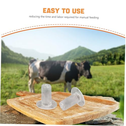 VICASKY 5pcs Nursing Teats for Young Animals Pet Feeding Nipples for Calves and Easy to and Replace Essential Feeding Supplies