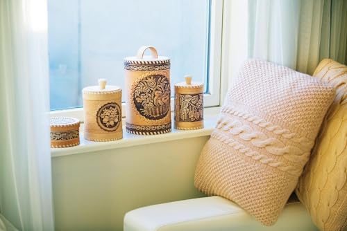 STP GOODS Birch Bark Container, Storage container, Kitchen Container Money to the House Birch Bark (Twigs) - color: Twigs