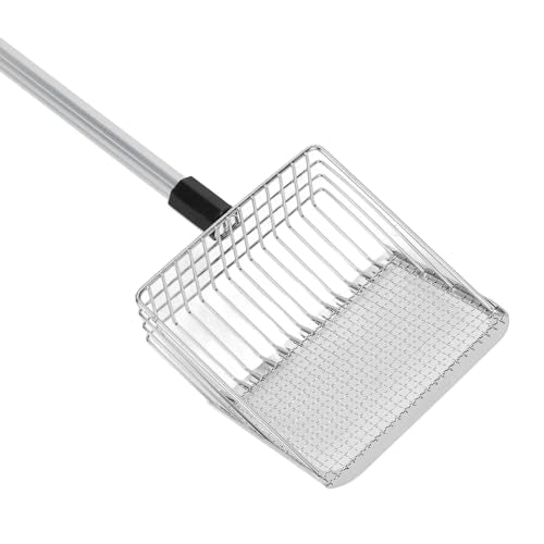 RiToEasysports Garbage Shovel, Anti Stick Metal Long Handle Chicken Coop Cleaner for Farmers Pet Owners and Backyard Cleanup