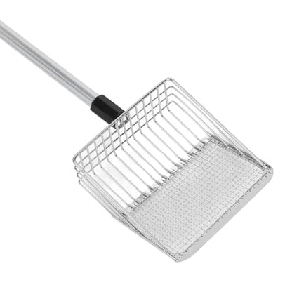 RiToEasysports Garbage Shovel, Anti Stick Metal Long Handle Chicken Coop Cleaner for Farmers Pet Owners and Backyard Cleanup