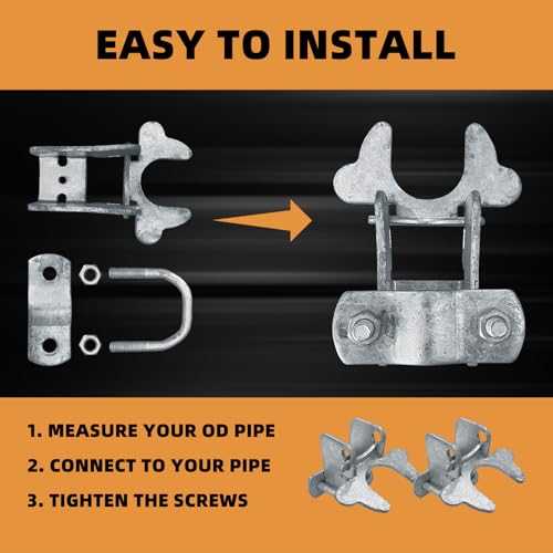 3Pcs 1-3/8" Kennel Gate Latch Butterfly Latches, Chain Link Fence Gate Latch Lock for 1-3/8" Dog Kennel Gate Frame & 1-3/8" Kennel Panel Frame