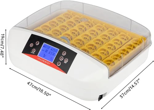 Egg Incubator, with Humidity Display and Egg Candler, Automatic Egg Turner for Hatching Chickens(42 Egg)