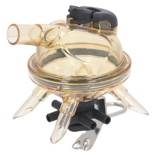Fdit Milking Claw Transparent Cover Stainless Steel Base 380cc Milk Collector Tool for Cow Milking Machine Power Supply and Stainless Steel Material