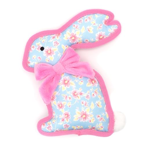 The Worthy Dog Honey Bunny Tough Plush Dog Toy – Durable Chomp-Resistant Dog Toy with Multiple Squeakers, Reinforced Mesh Lining & Strong Stitching - Blue, Small - color: Honey Bunny - Blue, size: Small