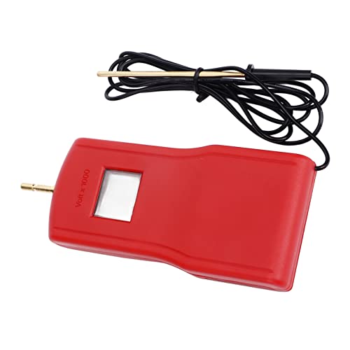 Digital Electrical Fence Voltage Tester, 15KV LCD Electric Fence Voltage Tester Portable Electric Fence Digital Voltmeter for Livestock Farms Gardening Tools (Red)