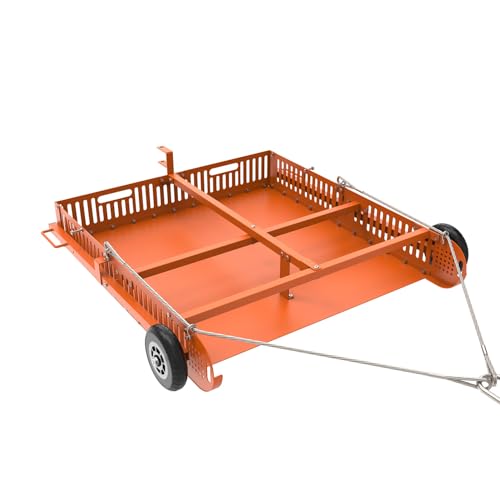 2 in 1 Horse Paddock Cleaner & Trailer, Tow-Behind Trailer Horse Manure Scoop, 2 in 1 Field Cleaner & Scooper for Paddock, Horse Pasture