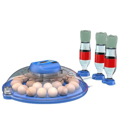 JUJOJB 12 Egg Incubators for Hatching Eggs, Egg Incubator with Temperature and Humidity Control, Egg Candler, Automatic Egg Turner, Clear Window Incubator for Chicks Duck Quail Eggs