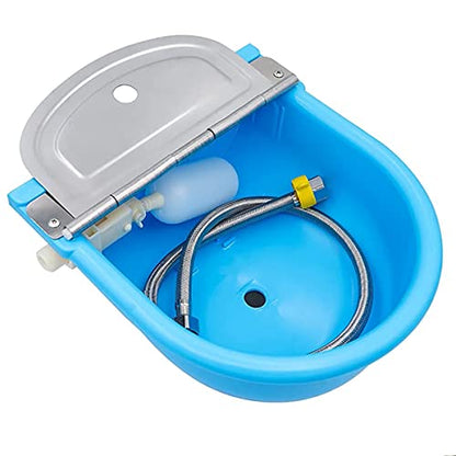 Automatic Waterer Cattle Water Bowls with Float Valve, Water Trough Cattle Drinking Waterer for Cattle Sheep Horse Pig Dog Farm Supplies,Blue - color: Blue