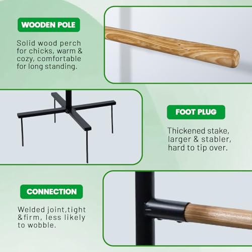 Yohsnor 58 Inch Chicken Perch - Sturdy and Stable Roosting Bars for Chickens, Multi-Functional Walk-in Run Toys, Safe, Durable Ideal for Poultry and Parrots