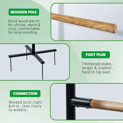 Yohsnor 58 Inch Chicken Perch - Sturdy and Stable Roosting Bars for Chickens, Multi-Functional Walk-in Run Toys, Safe, Durable Ideal for Poultry and Parrots