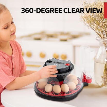 Winado Incubators for Hatching Eggs, 12 Egg Incubator with Auto Water Replenishment & Automatic Egg Turning & Temperature Control, Egg Candler, Duck, and Quail Eggs Hatching