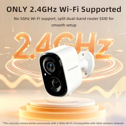 2.5K Wireless Home Security Cameras 2-Pack, Outdoor WiFi Non-Subscription AI Person Detection, 4MP Color Night Vision, Full Duplex 2-Way Audio, IP66 Waterproof Battery Powered, U.S. AWS Cloud