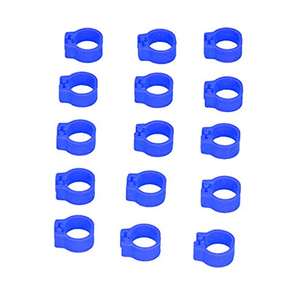 Omabeta Pigeons Leg Rings, Durable Plastic Construction Lightweight Easy to Install and Clean, Pigeons Leg Rings, for Pigeon Identification, Dark Blue, 8mm, 100 Pieces - color: Dark Blue
