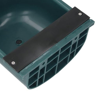 Drfeify Livestock Water Bowl, ABS Large Capacity Water Trough for Cattle, Sheep, and Horses, with Drainage Hole (Dark Green)