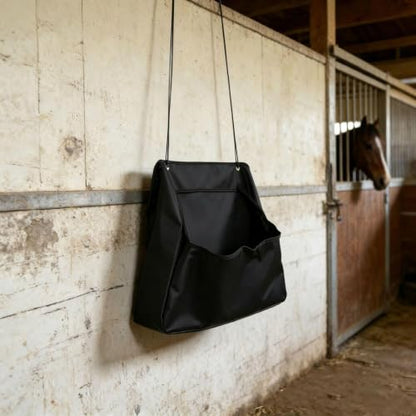 Horse Feed Bag | Large Capacity Opening Waterproof Holder | Goat Feeder Trough,for Livestock Sheep Grain Cattle Cow Lamb Calf Farm Stall Barn Fence Wall