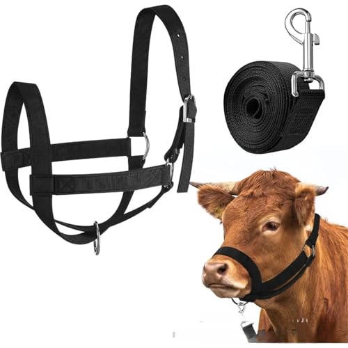 Rope Halter for Horses 2pcs Durable Adjustable Halter for Horses Cattle with Heavy Duty Lifting Rope Equestrian Gear