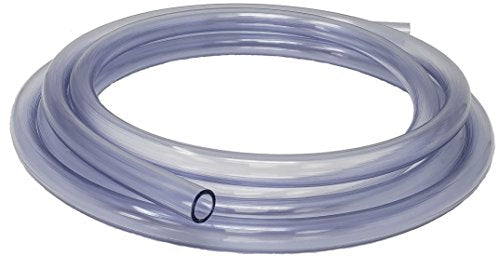 Food Grade Crystal Clear Vinyl Tubing, 1/2-Inch ID x 5/8-Inch OD, 10-FT, Made in USA - size: 10 Ft