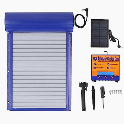 Automatic-Chicken-Coop-Door-2023 Newest Solar Powered Chicken Coops Opener with Timer & Light Sensor Aluminum Chicken Coops Door