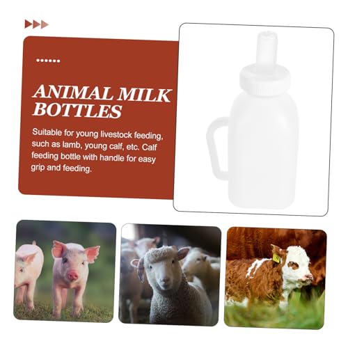 Livestock Nursing Bottle for and Goats Feeding Kit with Tough Pacifier for Newborn Reusable and Easy to Clean