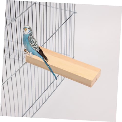 POPETPOP 3pcs Parrot Wood Platform Perches for Bird Cage Branch Stand for Animals Encourages Exercise and Coordination for Hamsters Mice and Parrots