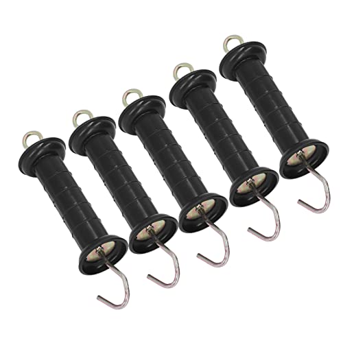 Milltrip 5Pcs Spring Gate Handle for Electric Fence, Insulated Livestock Grip, Tension Wire Hook for Cattle & Sheep Pasture