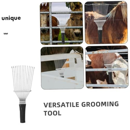 2pcs Pet Hair and Grooming Brush for Multi Fabric Hair Rake Ergonomic Cow Brush for Easy Cleaning of Rugs and Lightweight and Portable