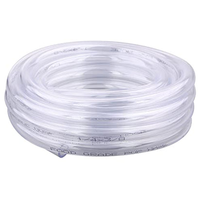Clear Vinyl PVC Tubing 1/4" ID X 3/8" OD Plastic Flexible Food Grade Hose 10 Feet - size: 1/4" 3/8", style: 10 Feet